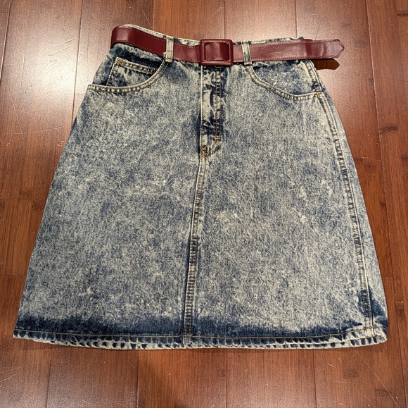 Palmettos Dresses & Skirts - Vintage Palmetto 90's Acid Wash Midi Skirt